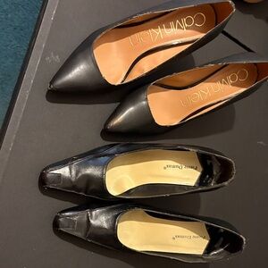 Calvin Klein Black Leather Heels